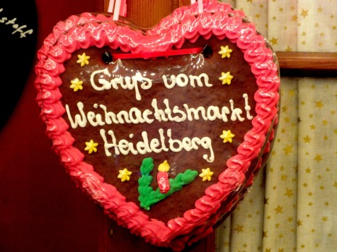 Greetings from the Heidelberger Christmas market - a typical heart made of "Lebkuchen" 