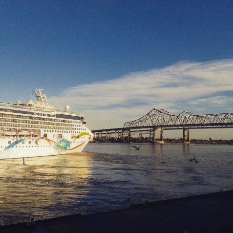 Idyll on the Mississippi with the "Norwegian Dawn".