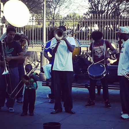 New Orleans is full of music. These guys were really good and check out the little one - just adorable! 