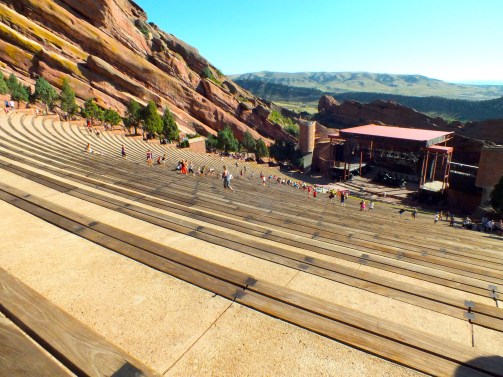 The Red Rocks Open Air Theater does not only provide great concerts - it also gives you an amazing view of Denver and the Rocky Mountains in the back. 