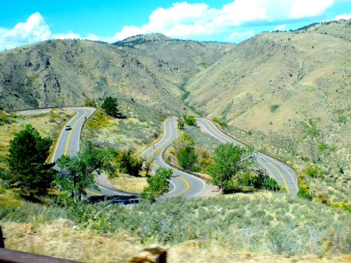 This zig-zag road is a beautiful view from above - just not as thrilling going down the same road with a tour bus. But hey, no risk - no fun! 